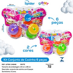 KIT DE COZINHA 6 PECAS PANELINHA E TALHERES