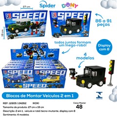 BLOCO DE MONTAR VEICULOS 2 EM 1