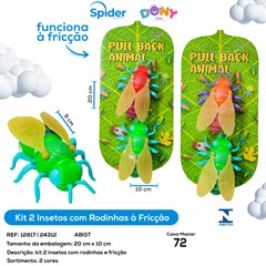 KIT 2 INSETOS COM RODINHA A FRICCAO