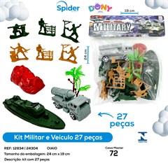 BONECO SOLDADO C/ VEICULOS