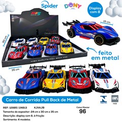 CARRO DE CORRIDA METAL PULL BACK