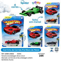CARRINHO DE CORRIDA PULL BACK METAL
