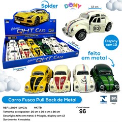 CARRO PULL BACK FUSCA METAL