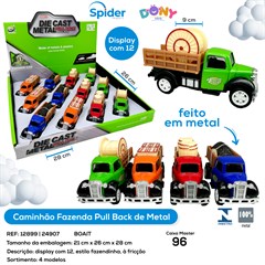 CAMINHAO DE FAZENDA PULL BACK METAL