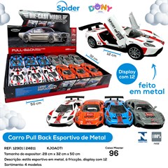 CARRO PULL BACK ESPORTIVO METAL