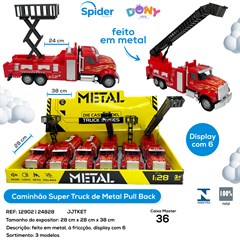 CAMINHAO PULL BACK SUPER TRUCK METAL