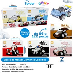 BLOCOS DE MONTAR CARRINHOS COLORIDOS