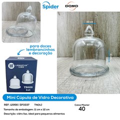 CUPULA DE VIDRO LISO