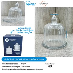 CUPULA DE VIDRO LISTRADA