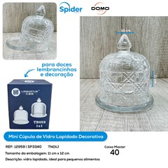 CUPULA DE VIDRO LAPIDADO