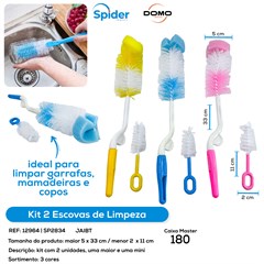 KIT 2 ESCOVAS DE LIMPEZA