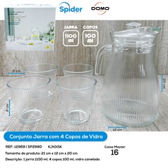 JOGO DE JARRA C/ 4 COPOS
