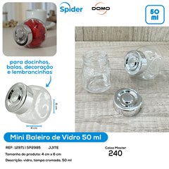 BALEIRO DE VIDRO 50ML