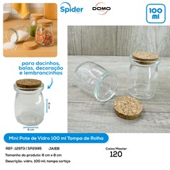 POTE DE VIDRO 100ML