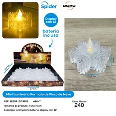 LUMINARIA EM FORMATO DE FLOCO DE NEVE