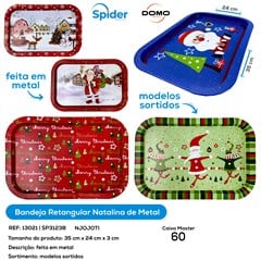 BANDEJA RETANGULAR NATAL