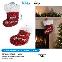 ENFEITE DE NATAL BOTA PAPAI NOEL