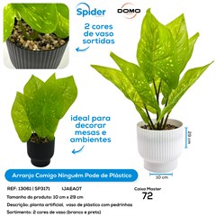 ARRANJO COMIGO NINGUEM PODE  VASO PLASTICO