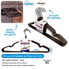 CABIDE DE METAL COR CAFE
