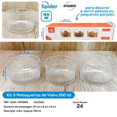 JOGO 3 PETISQUEIRA DE VIDRO