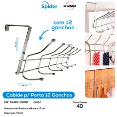 CABIDE DE METAL COM 12 GANCHOS