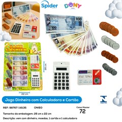 JOGO DINHEIRO C/CALC E CARTAO